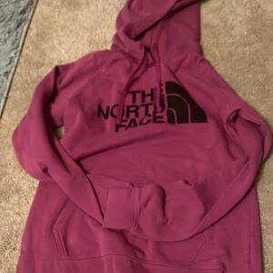 Purple north face sweatshirt